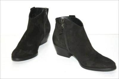 ZINKA Bottines Boots Daim Noir doublées Cuir T 37 TBE - Photo 1/4