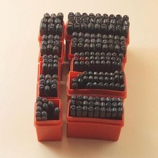 Steel Stamp Number & Letter Die Punch Jewelers Set Metal in Case 2 3 4 5 6mm