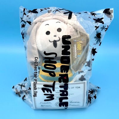 Undertale Temmie Tem Shop Plush Figure 10'' Official Plushie + Sticker & Diploma