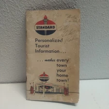 Standard Oil Personalized Tourist Information Car Record Log Travel Vintage 1954