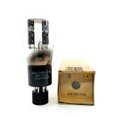 1 x 12AU7 / ECC82 TUBE SYLVANIA. PROD des années 1960. PLAQUES NOIRES 17 MM