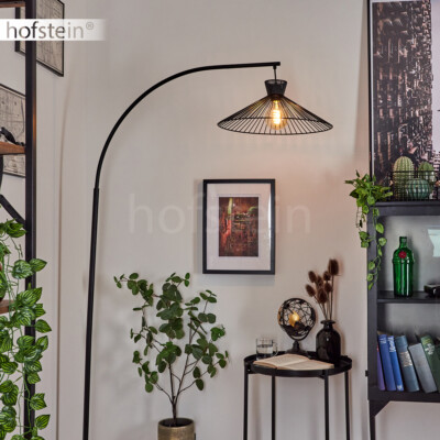Vintage Steh Leuchten schwarz Wohn Schlaf Zimmer Beleuchtung Boden Stand Lampen