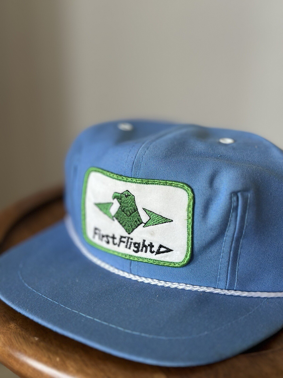 Vtg First Flight Airline Hat Snapback Patch Compa… - image 3