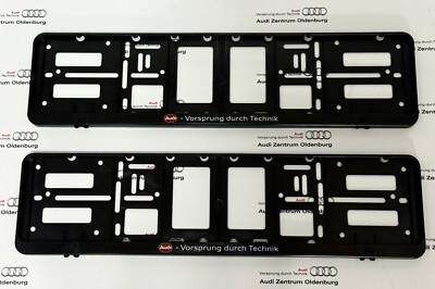 Audi Kennzeichenhalter/ Kennzeicherverstärker -Vorsprung durch Technik- (2 Stk.)