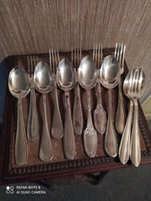 6 Couverts de Table Modèles Divers Métal Argenté