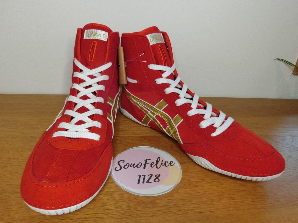 ASICS Wrestling Shoes 1083A001 EX-EO TWR900 Red x Gold x White US8