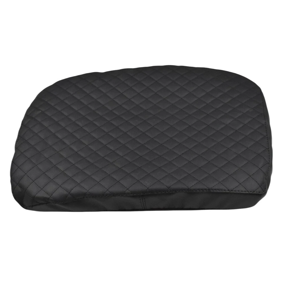 Fits 2002-2012 Dodge RAM 1500 2500 3500 Console Lid Armrest Leather Cover Black - Image 3 of 4