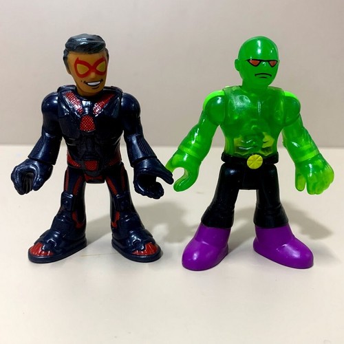 4pc Fisher Imaginext DC Super Friends Firestorm Vixen Vibe Martian Manhunter Toy - Picture 3 of 6