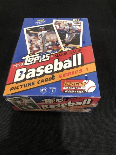 1993 Topps Baseball Series 1 Factory Sealed Wax Box 36 Packs Derek Jeter Gold RC