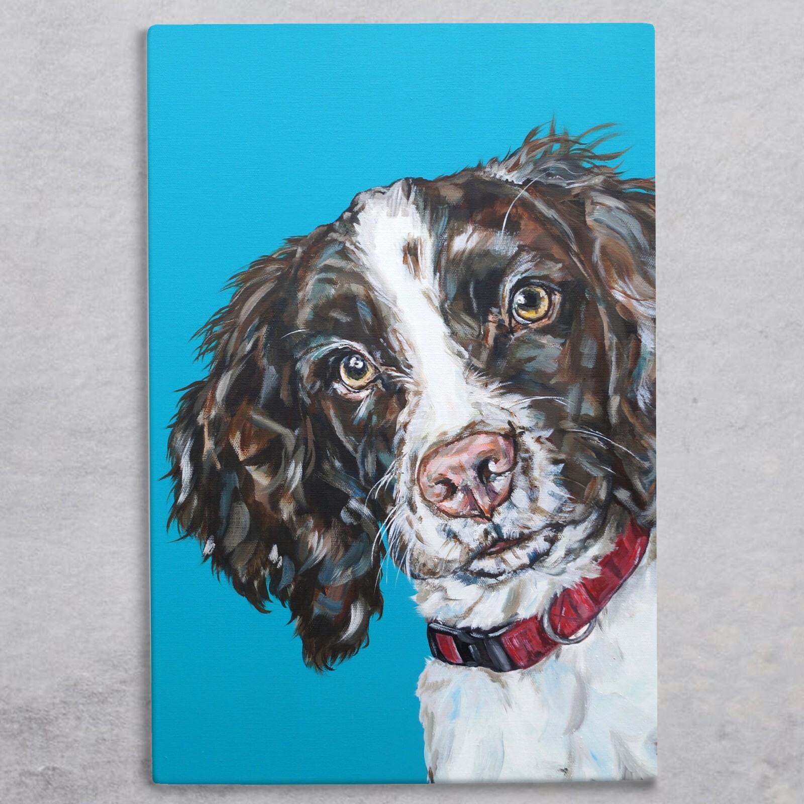 Spaniel Dog Ceramic Tile Picture Plaque Sign Wall Art By Sam Fenner 30x20cm