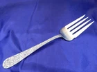 S. KIRK & SON REPOUSSE STERLING SILVER COLD MEAT SERVING FORK MEDIUM - MONO