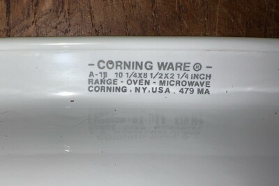 Corningware A-18-B Just White Open Roaster-HTF | eBay