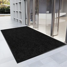 Entrance Mat Indoor Outdoor Heavy Duty Commercial Front Door Mats Carpet Black