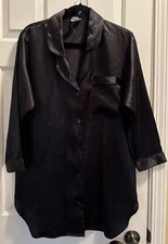 Vintage Fantasies By Morgan Taylor Long Sleeved Satin Sleepwear Size Petite