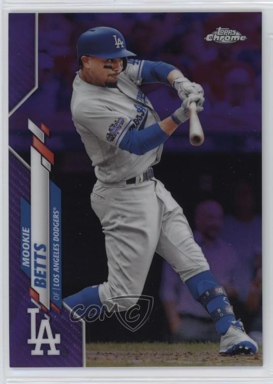 2020 Topps Chrome Purple Refractor /299 Mookie Betts #100