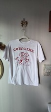 Western Cowgirl Print T Shirt Womens Medium R...