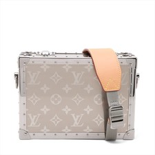 Louis Vuitton Monogram Titanium Clutch box M20101 Silver Shoulder bag