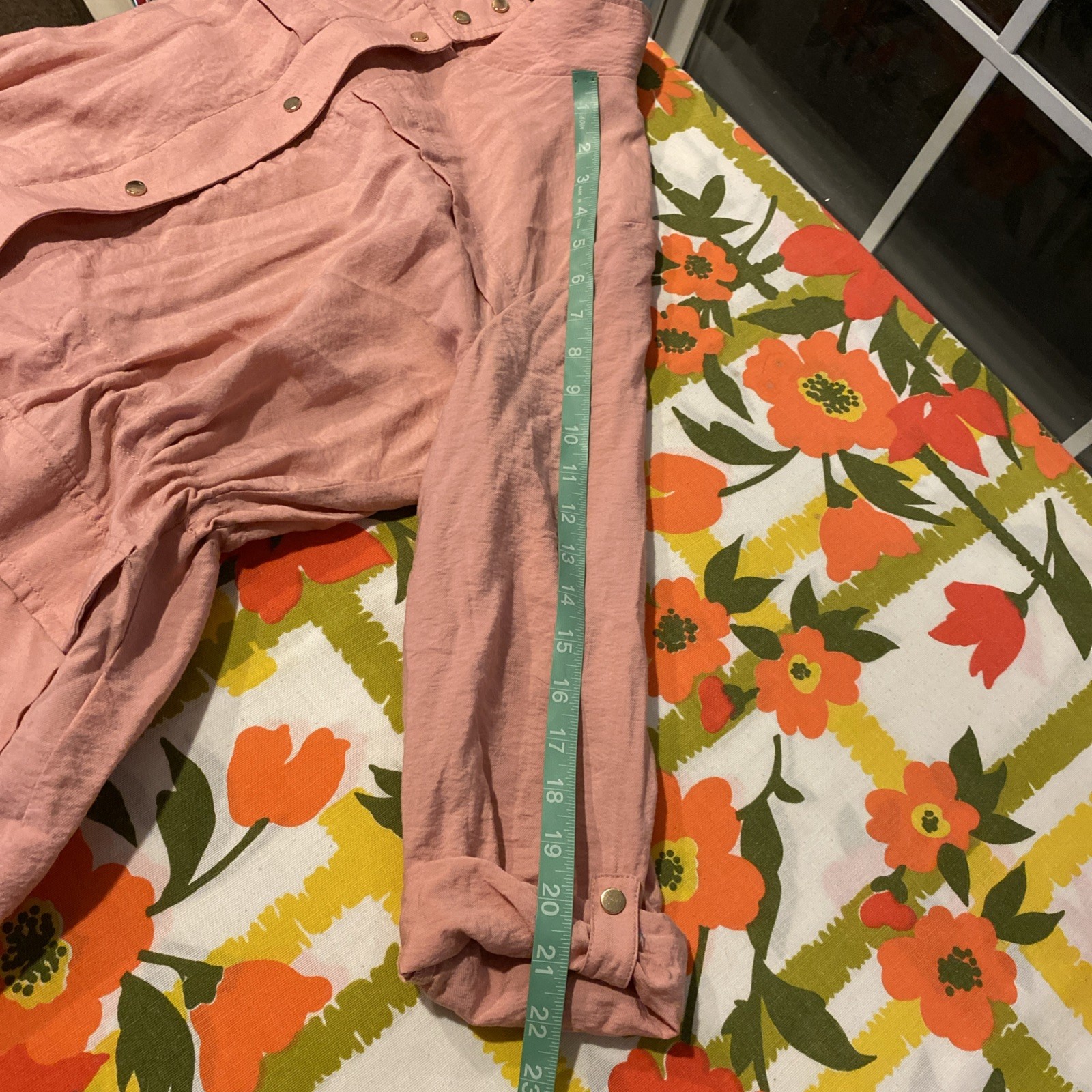 Zara Basic Collection Large Pink Cinch Waist Roll… - image 9