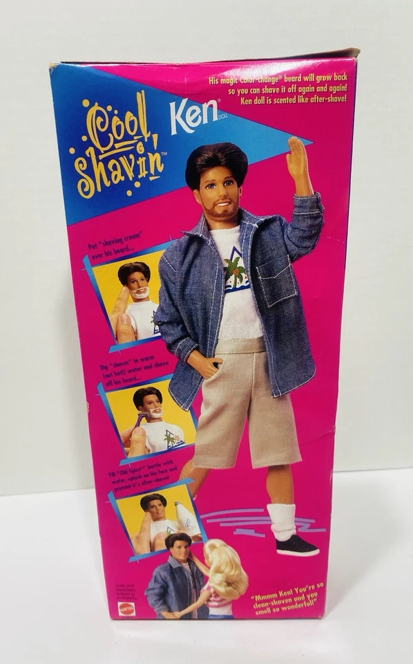  Barbie Mattel COOL SHAVIN KEN Cambio de Color Barba Morena Muñeca 1996 NRFB Nueva  Foto 3 de 4