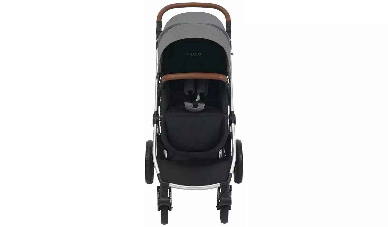Cuggl Deluxe Pushchair with Footmuff and Rain Cover - Grey
