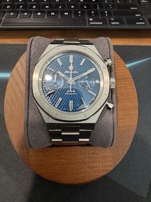 nivada grenchen f77 Chrono Mechaquartz Blue Mk2 38mm