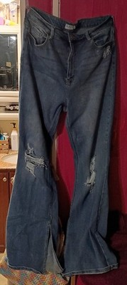 Lee Platinum Label Women s Size 16 Bootcut Distressed Dark Wash Blue Jeans