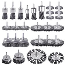 28-Piece Wire Brush Set with Twist Knot Cup Brush