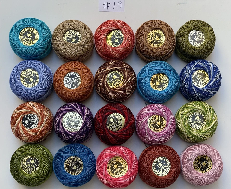 20 Balls Perle Cotton No:12 Embroidery Thread in Assrtd 20 different colours #19 - Image 4 of 4