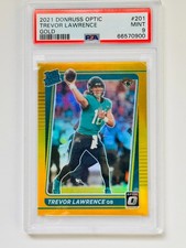 2021 Panini Donruss Optic Trevor Lawrence Gold Holo Prizm RC /10 Jaguars 201