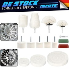 15x Chrom-Alu Felgen Polierset Polierscheibe Politur Polierköpfe Polierpaste DHL