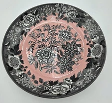 Spode Pasta Bowl Blue Room Garden Collection Pink Black Floral Jasmine
