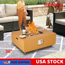 36'' 50000Btu Portable Propane Fire Pit Table Steel Sturdy Steel Firepit Outdoor