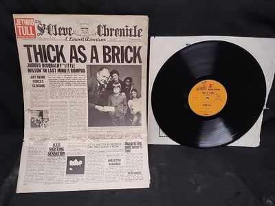 Jethro Tull Thick As A Brick Vinyl LP Reprise Records MS 2072 1972