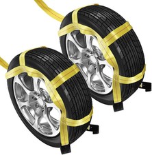 2x Adjustable Tow Dolly Basket Straps W Flat Hook Car Truck Wheel Straps Hauling 2x Adjustable Tow Dolly Basket Straps W Flat Hook Car Truck Wheel Straps Hauling