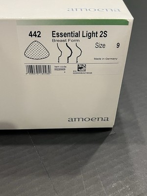 Amoena 442 Essential Light 2S Silicone Breast Form Prosthesis Size 9
