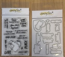 High Five Honey Bee Stamps Photo Polymer Stamps Metal Die Set NEW