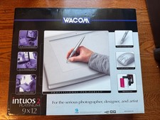 Wacom Intuos 2 Platinum 9x12 Professional Pen Tablet Graphics Drawing Pad,MINT