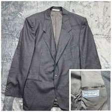 YSL Yves Saint Laurent France VTG Men's 42R Black  Grey Wool Blazer Sport Coat
