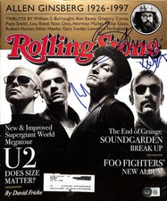 U2 Signed Rolling Stone Full Magazine Bono, The Edge, Mullen Jr. BECKETT