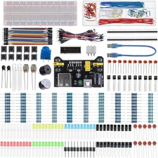 BOJACK 480pcs Electronics Component Kit with Breadboard Jumper Wires & Modules