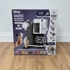 Ninja CREAMi Scoop & Swirl 13-in-1 Soft Serve & Ice Cream Maker NC701UK New