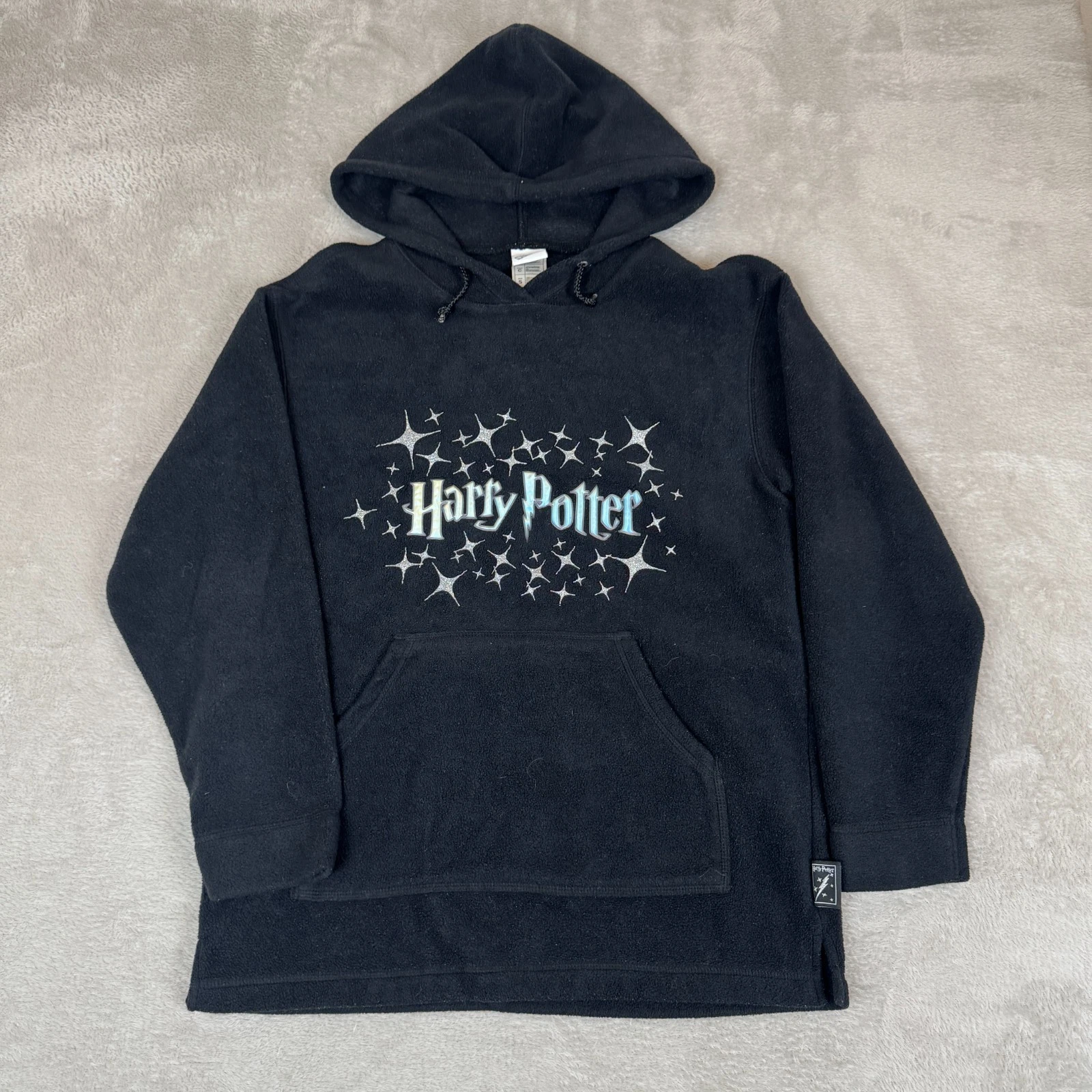 VTG Warner Bros Harry Potter Hoodie Womens S Black Preowned Fleece Pullover