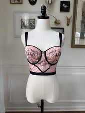 Auden Underwire Lined Balconette Bustier Bra Crop Top M