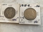 A LOT OF THREE BARBER SILVER HALF DOLLAR.The DATES ARE:1912,1915D,1915S — photo 3