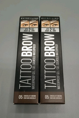 2x Maybelline New York: Tattoo Brow Waterproof Gel- 05 Chocolate Brown - 2x 5 ml