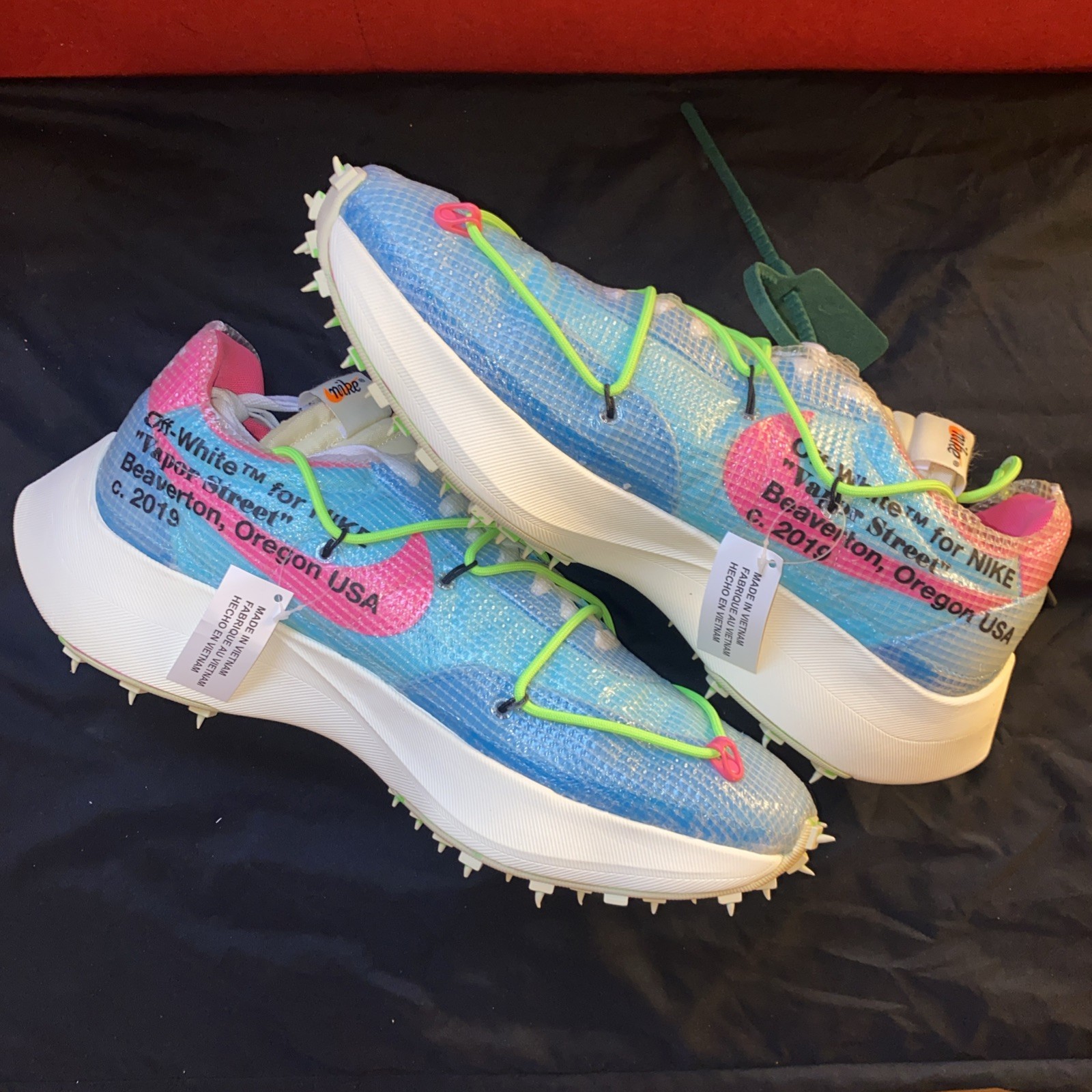 OFF WHITE X NIKE Taglia 14 5 Nike Off White x Vapor Street blu polarizzato con