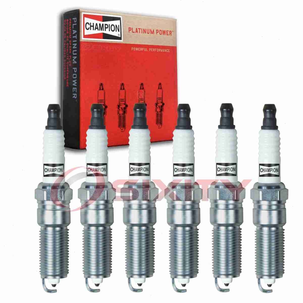 6 pc Champion Platinum Spark Plugs for 2002-2004 Oldsmobile Bravada 4.2L L6 nn