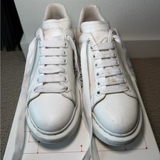 Alexander McQueen Classic Oversized White Lace-Up Sneakers Size 40