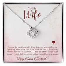 Custom To My Wife Necklace, Christmas Gifts For Women, Anniversary Gift Wife