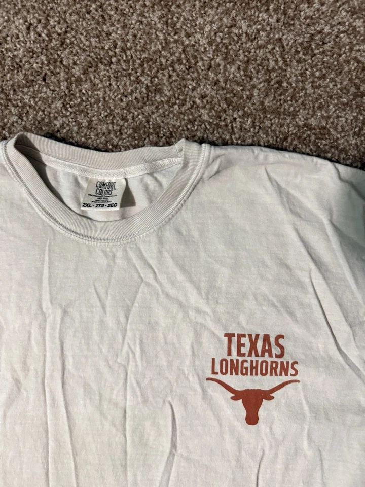 Camiseta Texas Longhorns Estilo Vintage Gráfica Colores Cómodos Para Hombre Talla 2XL Foto 4 de 4